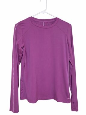 Mondetta Long-Sleeve Crewneck Top - Purple